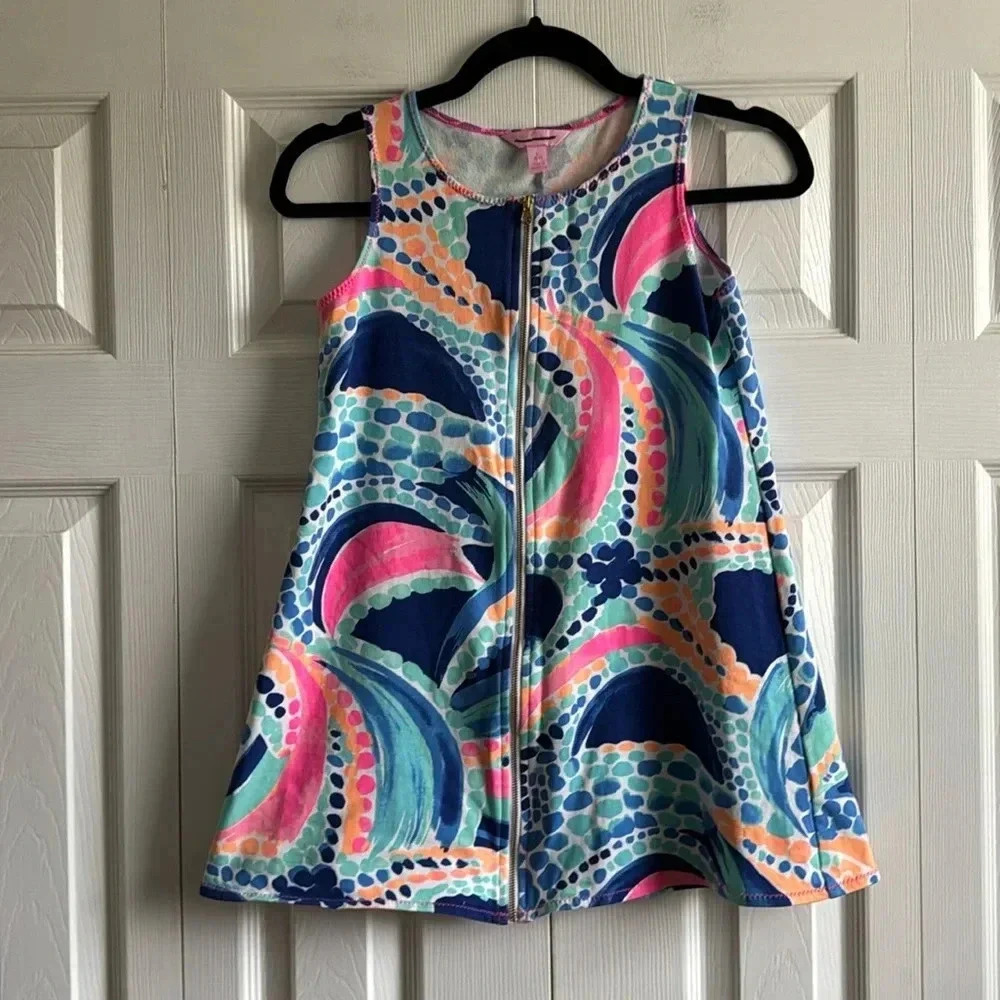 Lilly Pulitzer | Girl’s Sleeveless Swing Dress | Ocean Jewels | size L (10/12)